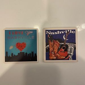 NWT Set of 2 Nashville Stone Coasters from Nordstrom